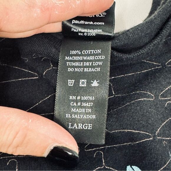 Paul Frank. Women's Black Graphic Tee Paul Frank is Your Friend. Size Large. - Picture 5 of 11